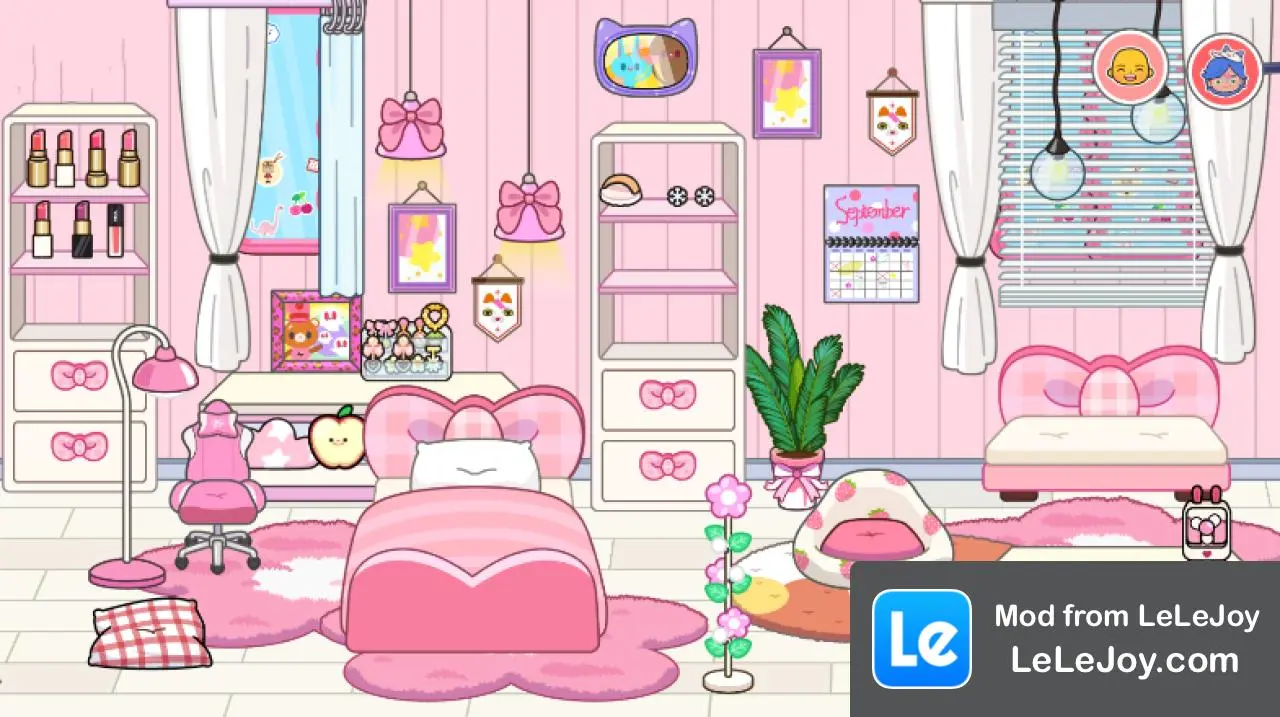 Pink girl's heart villa