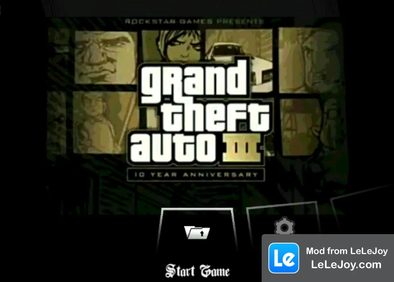 Menu gaya GTA 3 dan layar pemuatan