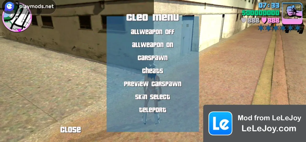 menu cheat cleo