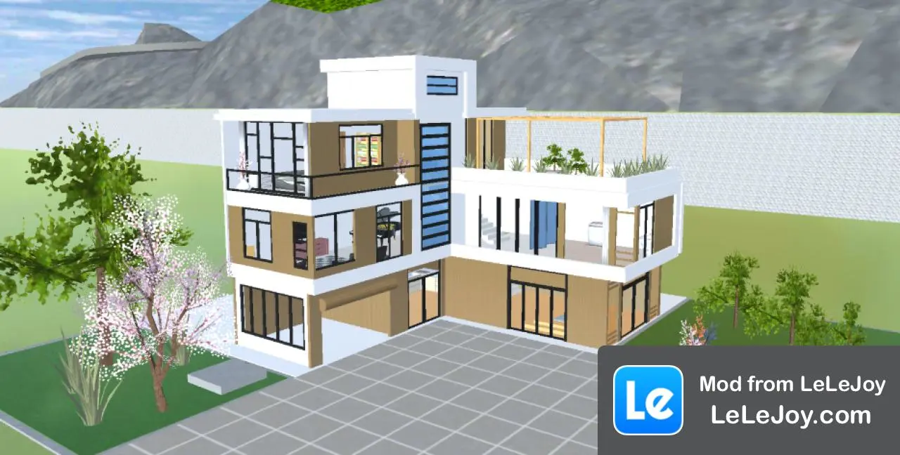 Modern style three-storey villa