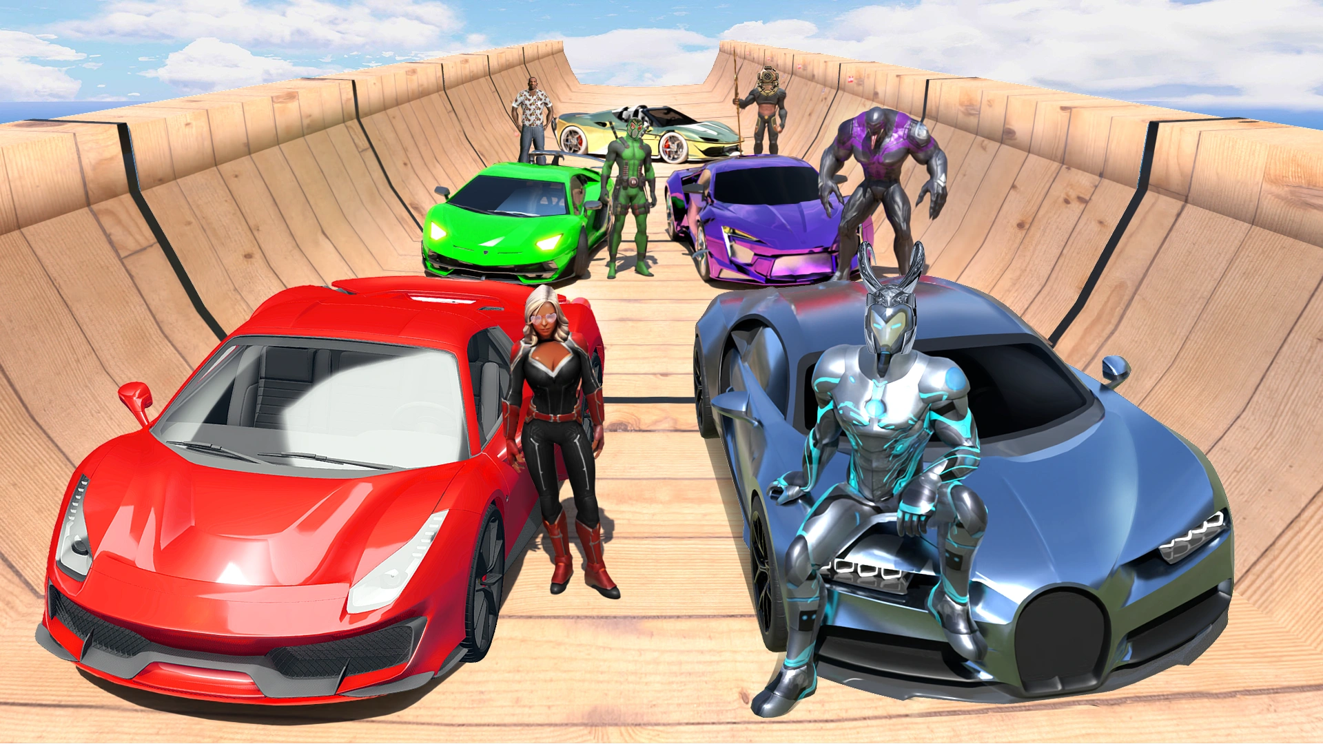 Superhero GT Car Stunt Games