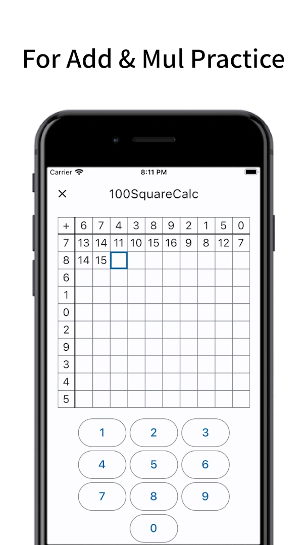 100 Square Calc: Add & Mul