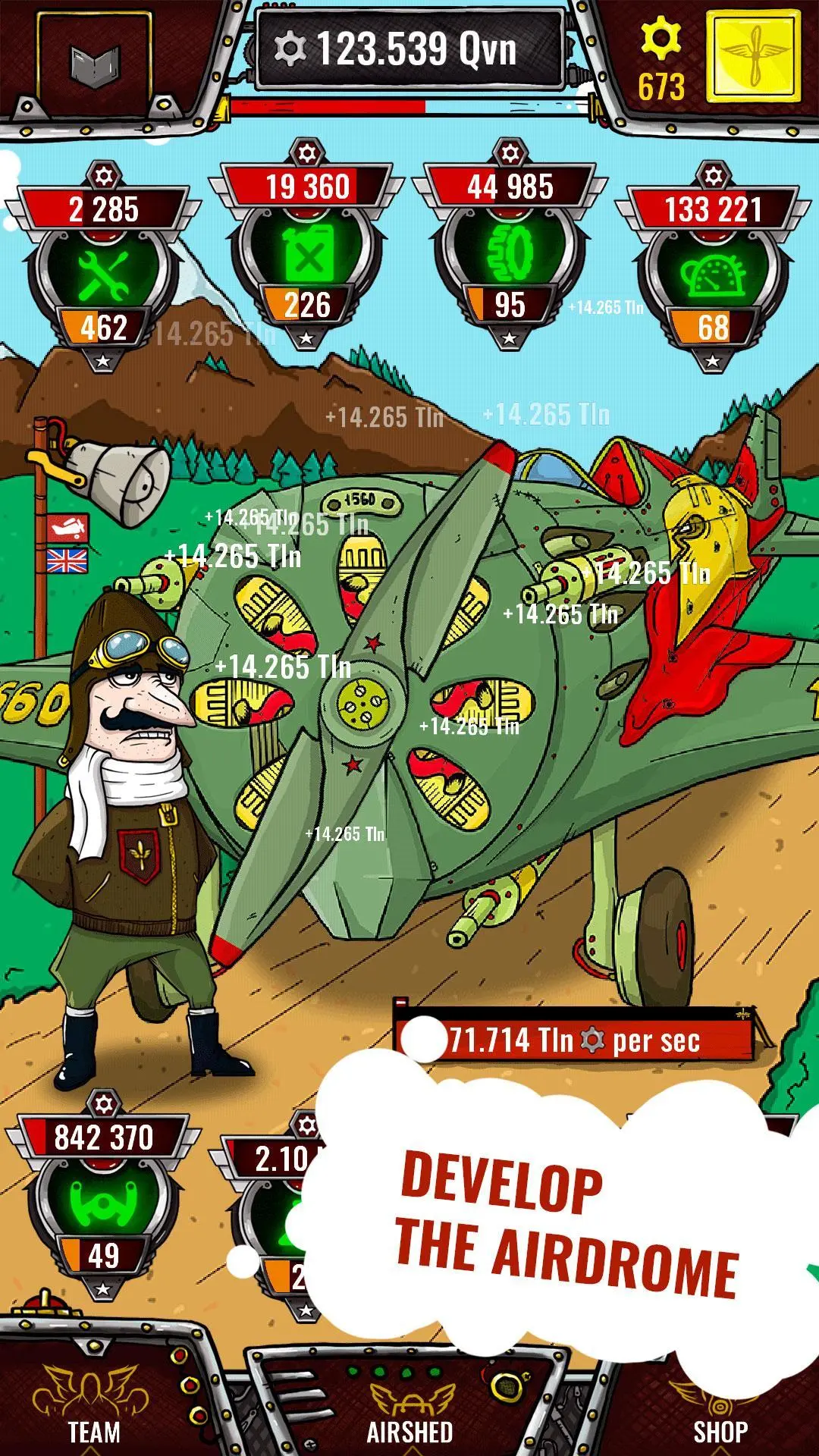 Aviator idle clicker game