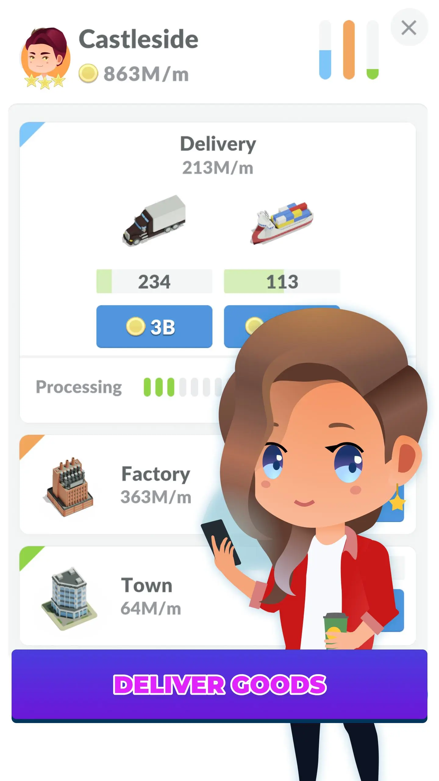 Idle Delivery City Tycoon: Car