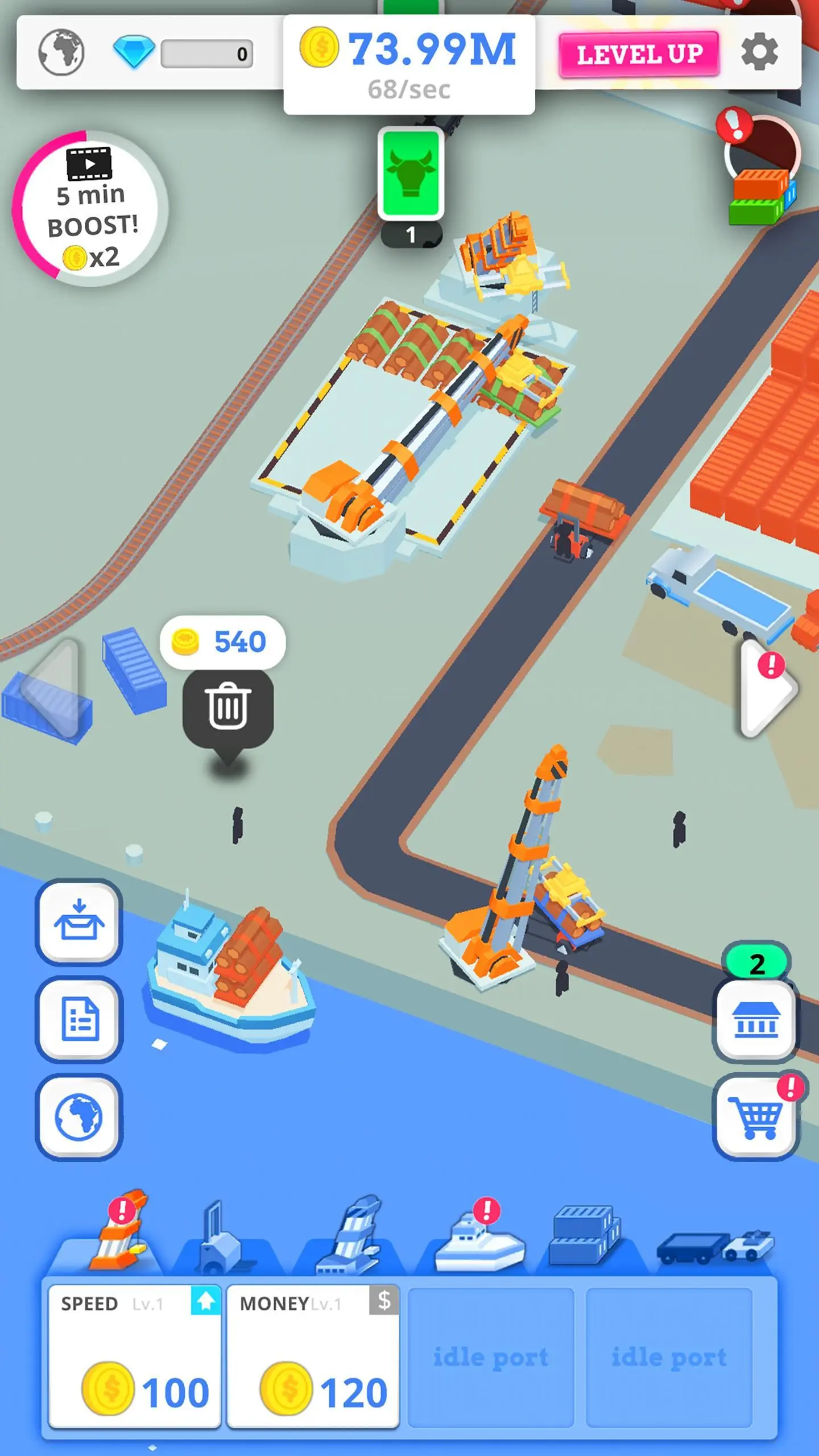 Idle Port Sea game