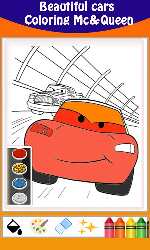 Lightning car Coloring book