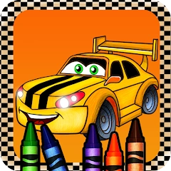 Lightning car Coloring book