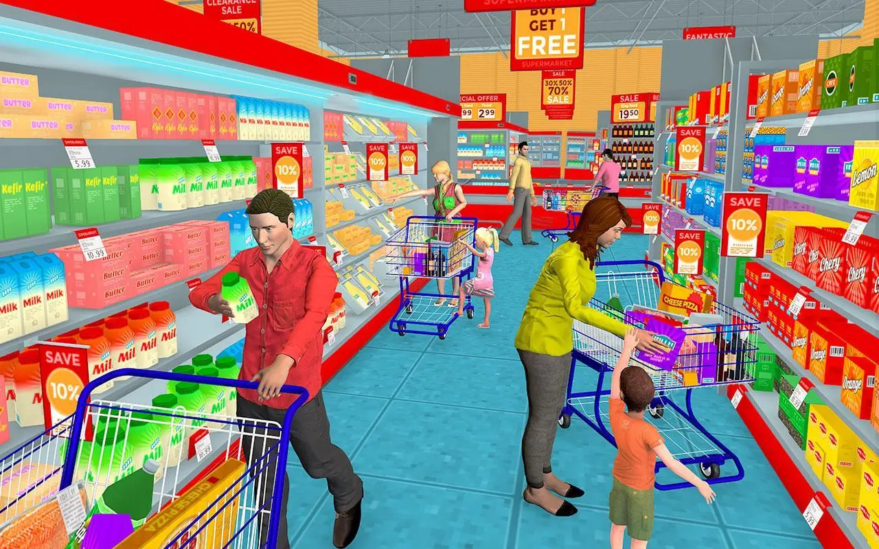 Supermarket Shopping Game 3D