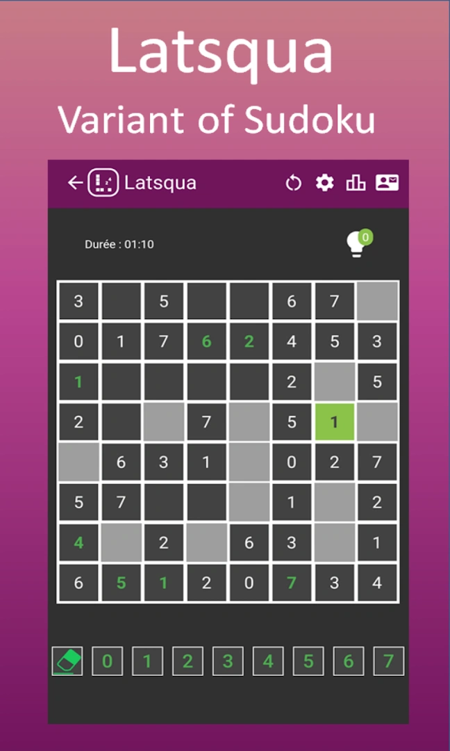 Latsqua : variante du Sudoku