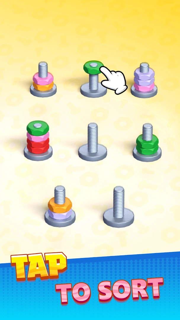 Screw Nuts & Bolts Color Sort