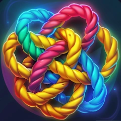 Color Tangled Rope 3D