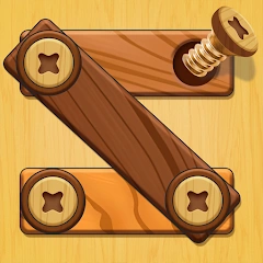 Wood Nuts Puzzle - Screw Bolts